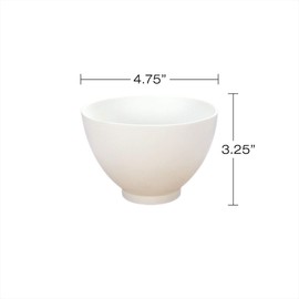 APPEARUS 6-Pc Facial Mask Mixing Bowl Set - Microwavable Silicone - Professional Spa Face Mask Mixing Tool (White - 6-Pcs)
