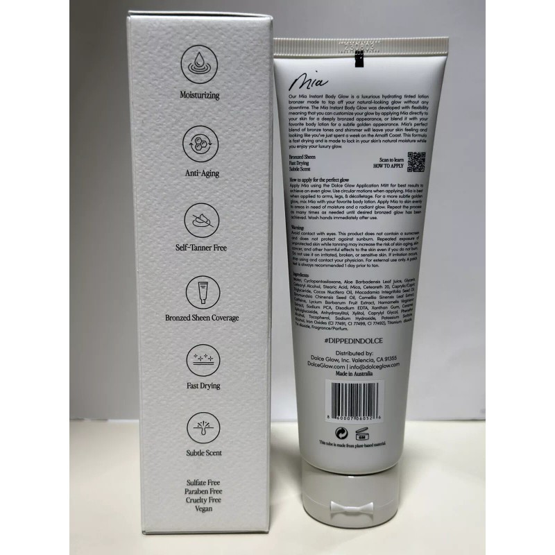 Dolce Glow Mia Instant Body Glow Luxury Hydrating Formula- 118mL