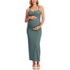 MOMANDA Women’s Maternity Dress Ribbed Nursing Nightgowns with Built in