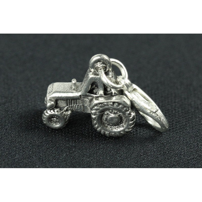Miniblings Pendant Charm Bracelet Tractor Tractors Farmer Farm Silver