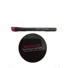 Rootflage Root Touch Up Hair Powder - Temporary Hair Color, Root Concealer, Thinning Hair Powder and Concealer Refill Jar with Detail Brush Included (04 Light Brown) .31 oz