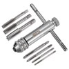 HARFINGTON T-Handle Ratchet Tap Wrench + Metric Tap Set, 7pcs