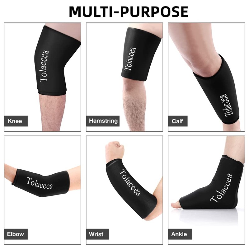 Tolaccea Knee Ice Pack & Elbow Ice Pack Support Brace