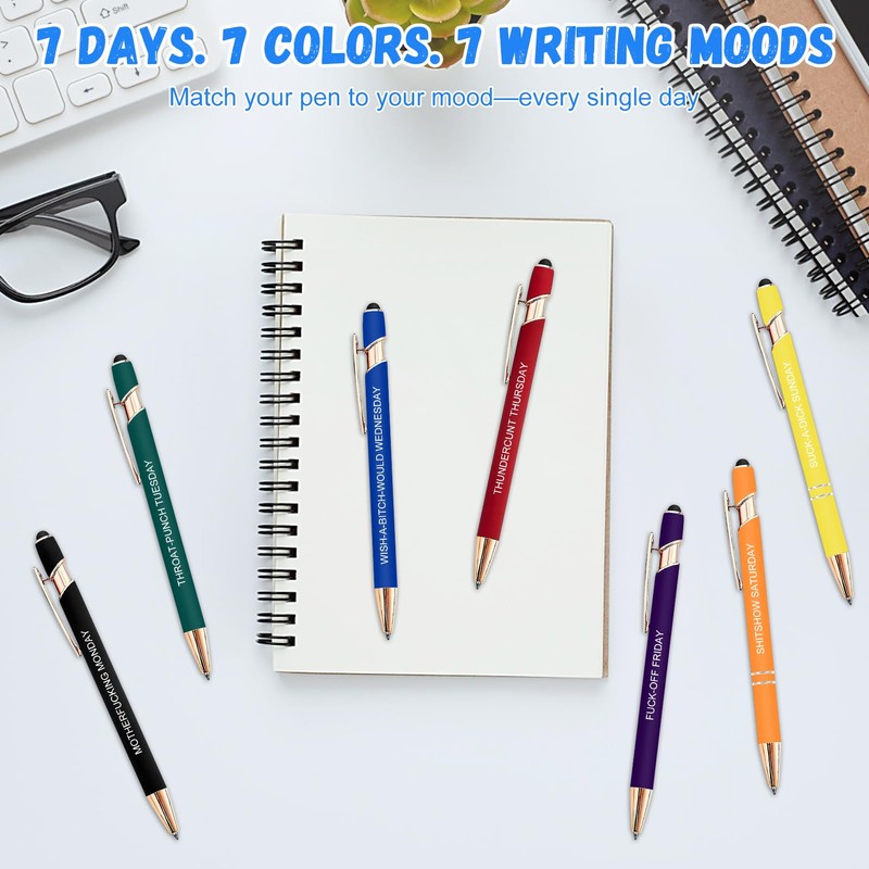 Riomijun Funny Ballpoint Pens 7 Pack – Sarcastic Days of