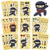 24 Sheets Ninja Make a Face Stickers for Kids –