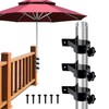 VANROUG Deck Patio Umbrella Holder,Patio Umbrella Holder Corner Mount Bracket