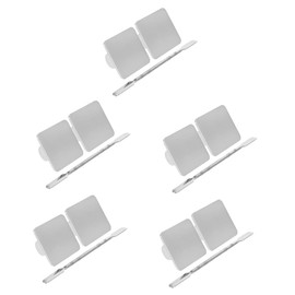 BIUDECO 5 Sets Stainless Steel Nail Art Foundation Plate Portable Cosmetic with Mixing Tray Spatula