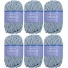 Threadart 6 Pack Super Soft Chenille Yarn - Bulky Yarn,
