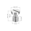 PATIKIL 3/8"-16 Thread 16mm Length Camera Quick Release Screw Tripod