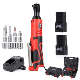 HORMY 16.8V Electric Ratchet,Cordless Ratchet Tool Kit,Equipped with 2 Batteries and 1 Charger,Electric Wrench with Toolbox