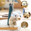 SoeUyd Pack of 4 Alpaca Cuddly Toy, Alpaca Key Ring,
