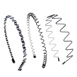 GNALIA Pack of 3 Metal Hair Band Headband Men Women Multi Style Headband Accessories with Non-Slip Teeth for Outdoor Sports Yoga