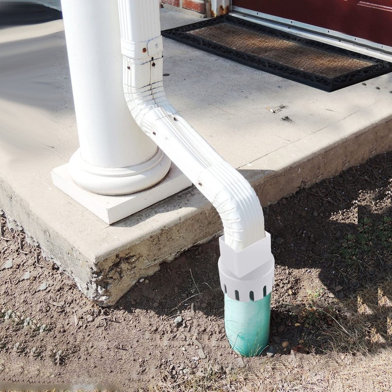 Downspout Converter, Plastic Downpipe Adapter Lightweight Replacement Part No Leakage