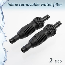 AERZETIX – Set mit 2 Wasserfiltern mit Maschen für 14-mm-Schlauch, automatisches Tropfbewässerungssystem – Gewächshaus, Gemüsegarten, Gartenbau