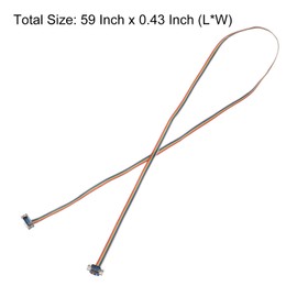 MECCANIXITY IDC Rainbow Wire Flat Ribbon Cable DB9 Male to DB9 Male 59 Inch Length 2.54mm Pitch Breadboard Jumper Wires for Electronic Projects