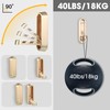 Dntorx Folding Wall Hooks, 4 Pcs Foldable Gold Coat Hooks