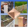 4 Pcs Copper Fence Post Caps with Screw, 4x4''(Actual 3.5x3.5'')