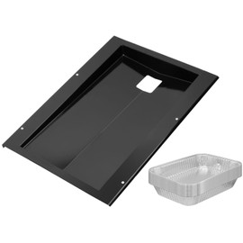 PETKAO 69804 Grease Tray w/ 6415 Aluminum Foil Drip Pan Liners for Weber Spirit 300 SER (w/Up Front Controls), Parts for Weber Spirit E310 E320 S310 S320 S315 E315 Grill Grease Tray Replacement Kit