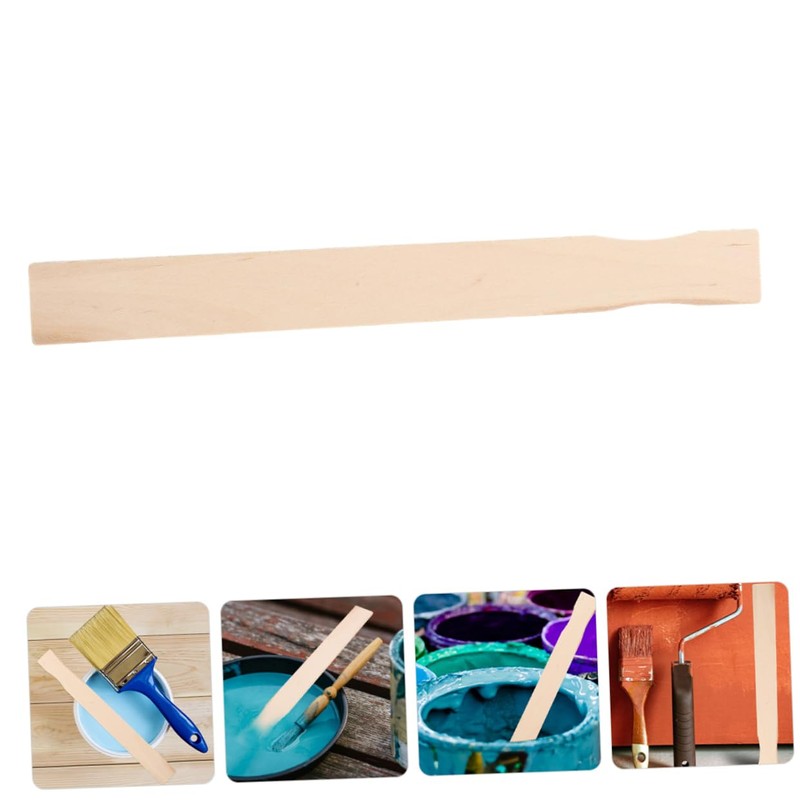 Tofficu 20pcs Wooden Paint Mixing Stick Resin Stir Sticks for