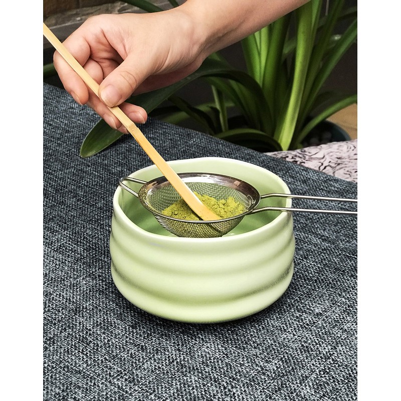 AIYICIII AIYICIII Ceramic Matcha Bowl, Handmade Japanese Green Tea Whisk