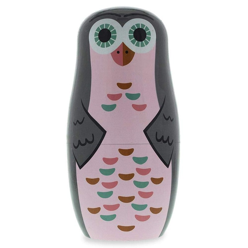 BestPysanky Set of 6 Animals Wooden Nesting Dolls
