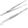 2Pcs Stainless Steel Tweezers for Kitchen, Cooking, Industrial work, Laboratory