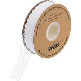 Cream White Vintage Lace Trim Ribbon - 1.2" Wide × 50 Yards Roll for Gift Wrapping, Sewing and Floral Crafts | Multi-Purpose Lace Fabric for Party Decor and DIY Projects