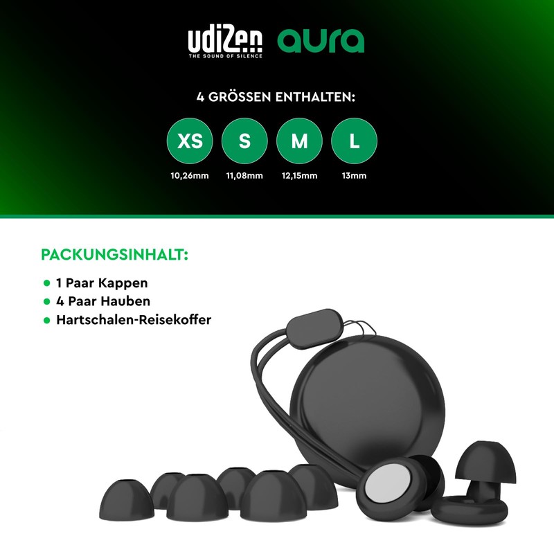 Earplugs for Travel, Sleeping, Learning, Noise Reduction, 27 dB, UdiZen