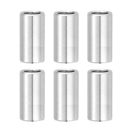 PATIKIL 6 Pcs Stainless Steel Spacers, 7mm ID x 10mm OD x 20mm Height 304 Stainless Steel Bushing Screw Standoff Unthreaded Round Spacer for 1/4" M7 Screws Bolts Nuts