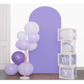 JFDYDM Lavender 6FT Arch Backdrop Cover, Lavender Chiara Backdrop Cover, Background Stand Covers, Lavender Arch Backdrop Stand Cover for Birthday Wedding Party Decor