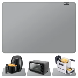 FLASLD Heat Resistant Mat for Air Fryer Site on, Fireproof Silicone Mats for Kitchen Counter, Countertop Protector, No-slip and Waterproof (16"X24", Gray)