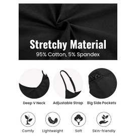 Lentta Women's Causal Jumpsuits V Neck Sleeveless Harem Overalls Stretchy Adjustable Strap Romper with Pockets(Black-XS)