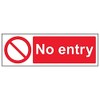 Prohibition Access - No Entry - 300 X 100mm