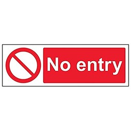 Prohibition Access - No Entry - 300 X 100mm