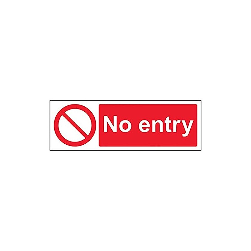 Prohibition Access - No Entry - 300 X 100mm