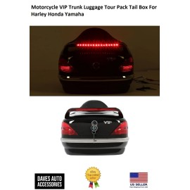 Autoparts Motorcycle VIP Trunk Luggage Tour Pack Tail Box For Harley Honda Yamaha