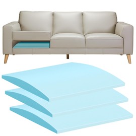 Couch Cushions Support for Sagging Seat 20"X 20"Insert pads Supports Board Sofa Furniture seat Cushion Under Sag Repair, Curved High Density Foam Replacement for Sectional Loveseat Chair Blue Set of 3