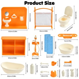 Miniature Musical Instruments Accessories, Dollhouse Accessories Christmas, Mini Music Room Accessories, Miniature Gnome Accessories, for Dollhouse, Mini Music Festival, DIY Micro Landscape (Bathroom)