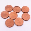 EXCEART Cabochon Pedestal, Wooden Brooch Pin, Meal Plate, Round Plate,