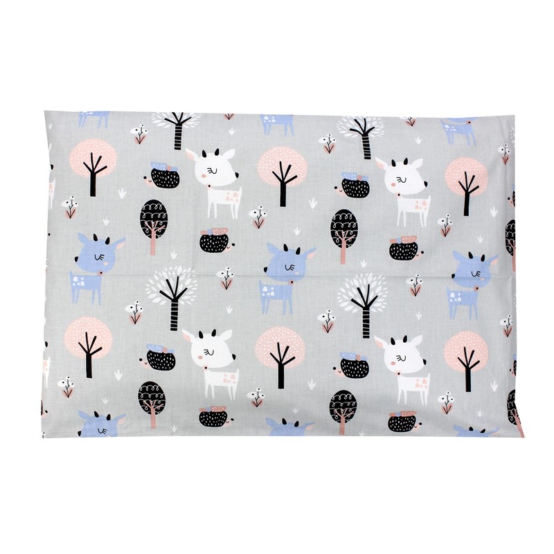 TupTam Children's Cushion Cover Decorative Patterned Deer/Hedgehog/Grey, Size: 40 x