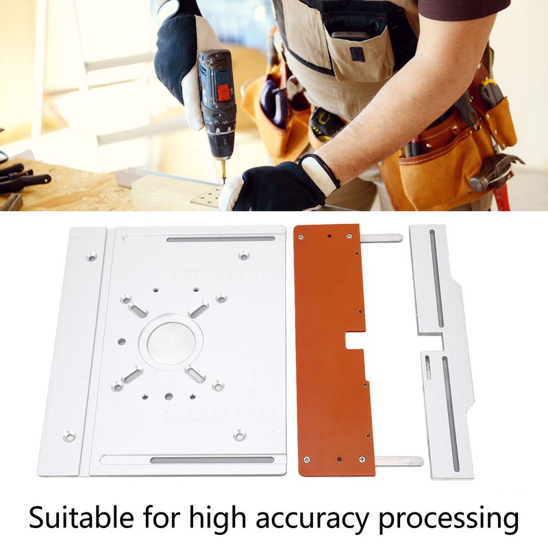 Router Table Insert Plate Aluminum Alloy Wood Milling Flip Board