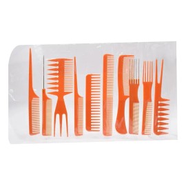 Gold Magic 10 Pzs Juego De Peines Barberia/peluquería/salón De Belleza