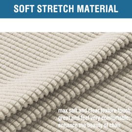 H.VERSAILTEX - Juego de 4 fundas elásticas para sillas de comedor, fundas protectoras para sillas Parsons, fundas protectoras para sillas de comedor, tela jacquard con textura a cuadros, Island Fossi