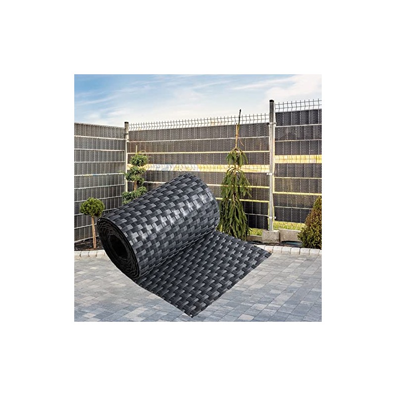 1 x Poly Rattan Privacy Screen Strips for Double Rod