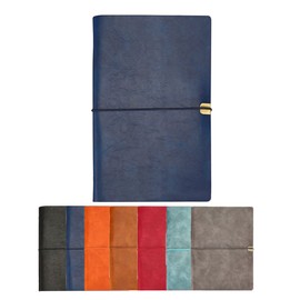 2 STÜCKE A6 Leder Notizbuch, 18 x 11 cm, 200 Seiten nachfüllbar Vintage Reisetagebuch Notizblock Tagebuch, mit Linie Gummiband, Geschenk für Geburtstag, Jahrestag, persönliches Notizbuch (Dunkelblau)