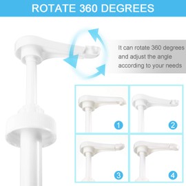 5/8/12 Pcs Plastic Pump Dispenser for Most 1 Gallon (128 Ounce) containers, 38/400, for 38 mm Neck Finish Soap/Shampoo/Conditioner Bottle (8 Pcs, White)