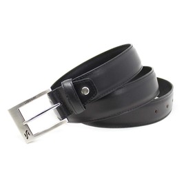 STARHIDE Mens Top Grain Genuine Leather Belts with Detachable Alloy Single Pin Buckle SB04 (Black, Small (30" - 32"))