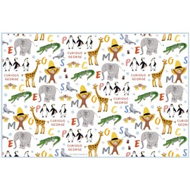 Skater ZOO VS1 Children's Leisure Sheet, Small, For One Person 35.4 x 23.6 inches (90 x 60 cm), Curious George