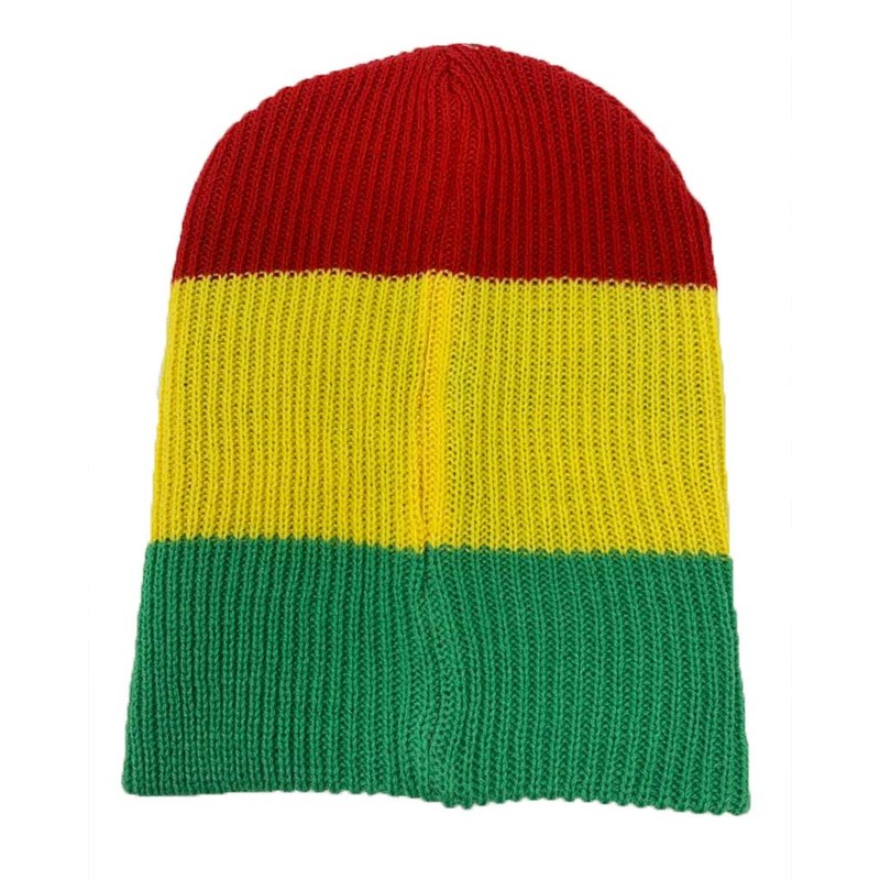 The Hatter Trendy Warm Soft Stretch Long Beanie (Rasta)