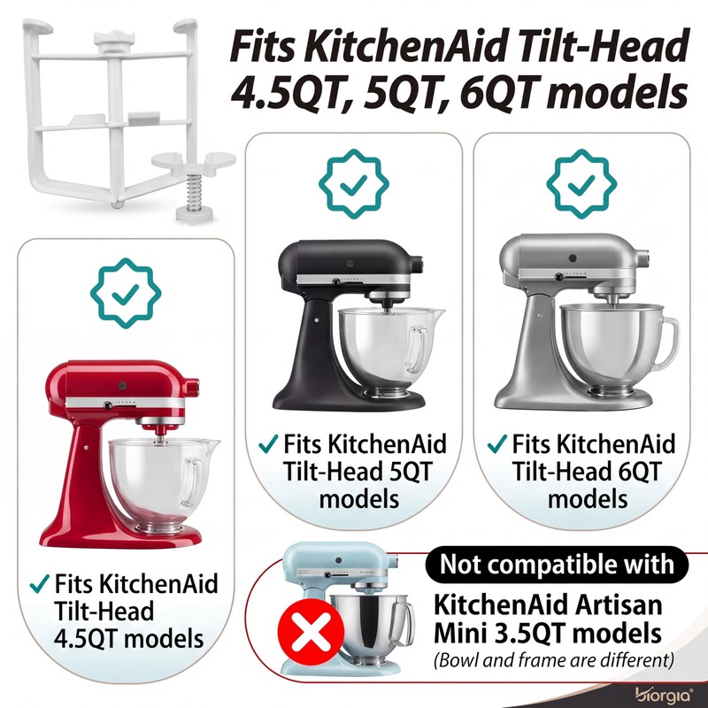2Pcs Ice Cream Maker Attachment for KitchenAid Stand Mixer -